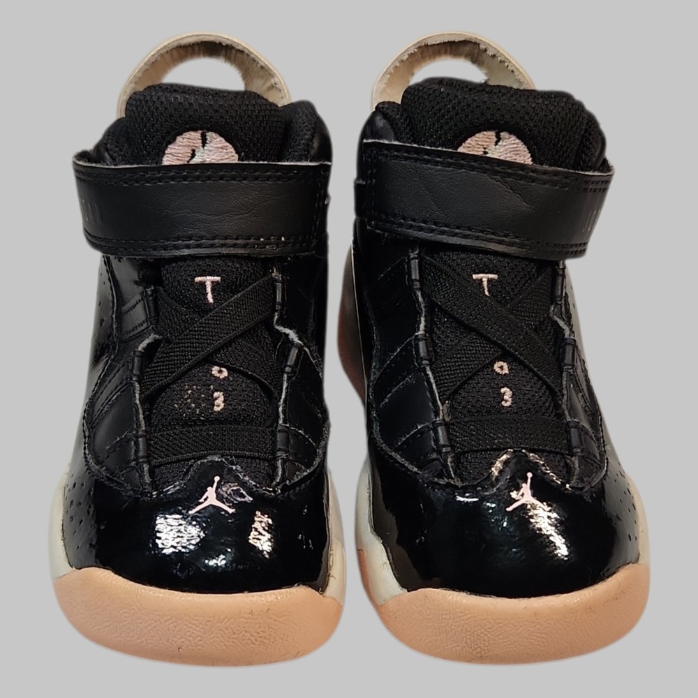 Nike Air Jordan 6 Rings Toddler Size 6C Black Arctic Punch